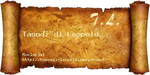 Tasnádi Leopold névjegykártya